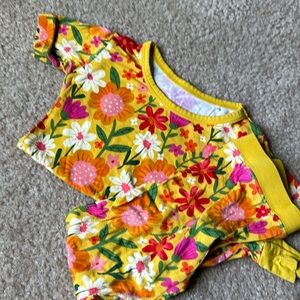 Gently Worn Little Sleepies 2 Piece Set. Short Sleeves & Floral. Size 2T